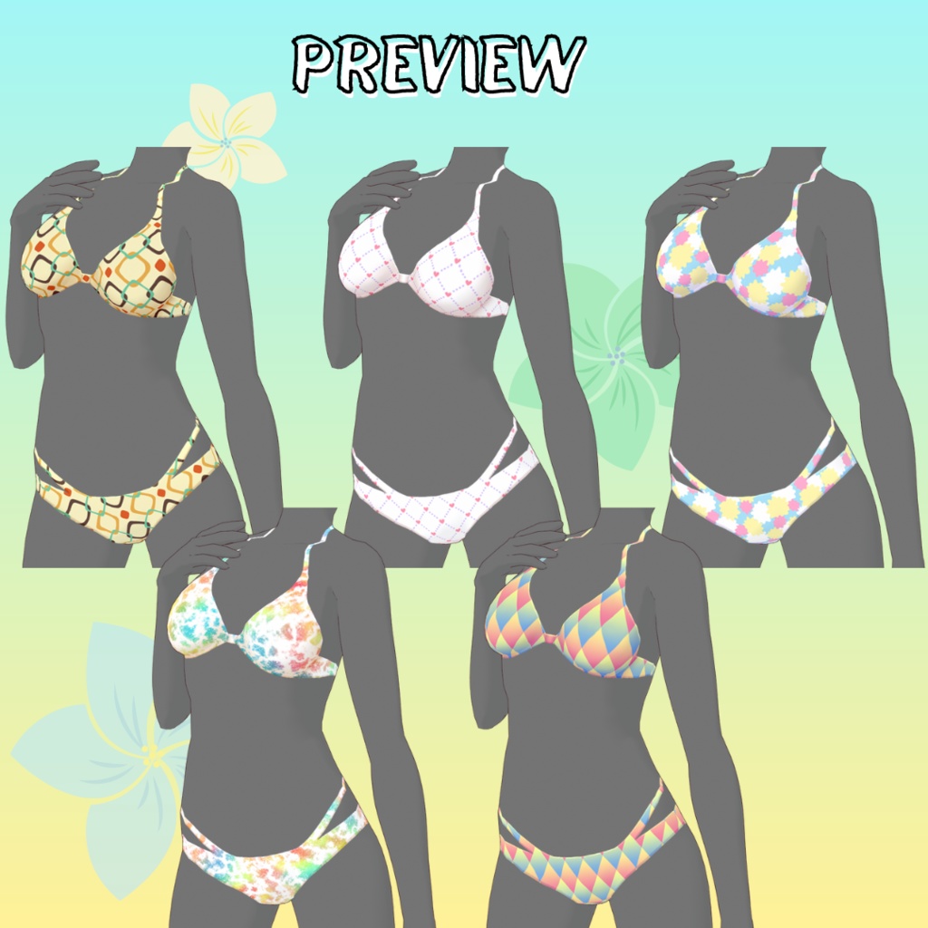 【VRoid】Swimsuit two piece bikini