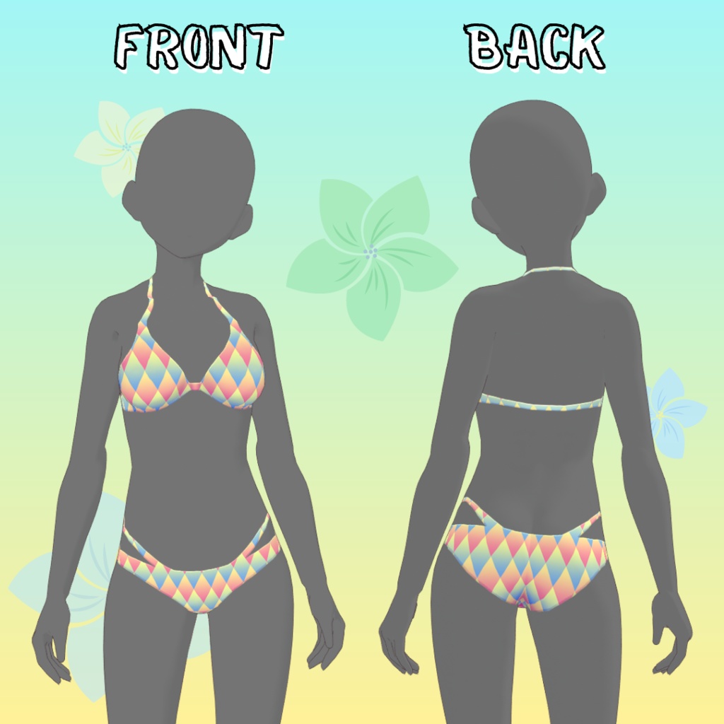 【VRoid】Swimsuit two piece bikini
