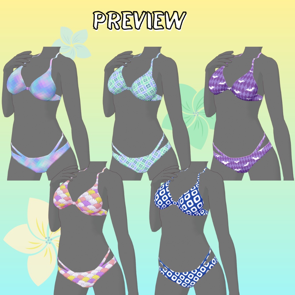 【VRoid】Swimsuit two piece bikini