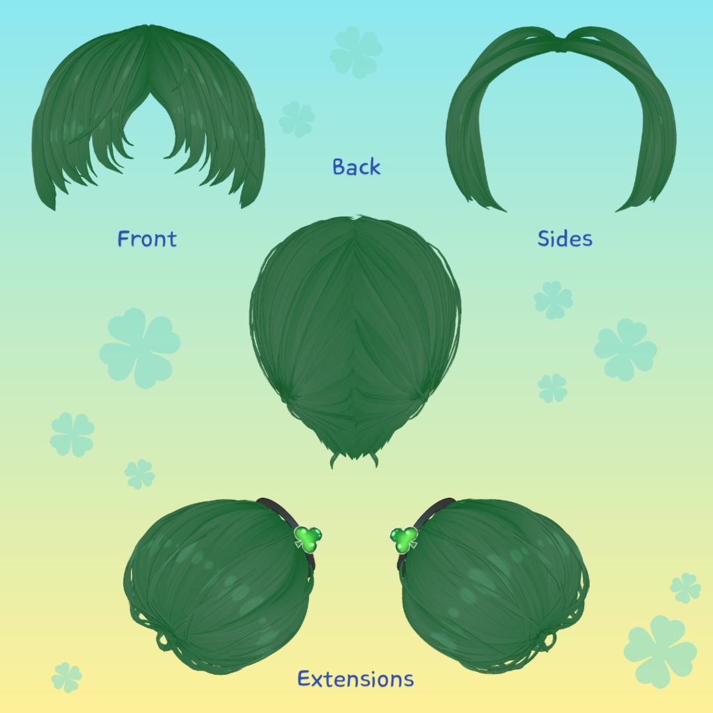 【VRoid Stable Ver】 Double Buns Hair Preset ♣