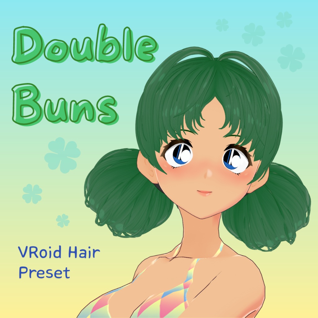 【VRoid Stable Ver】 Double Buns Hair Preset ♣