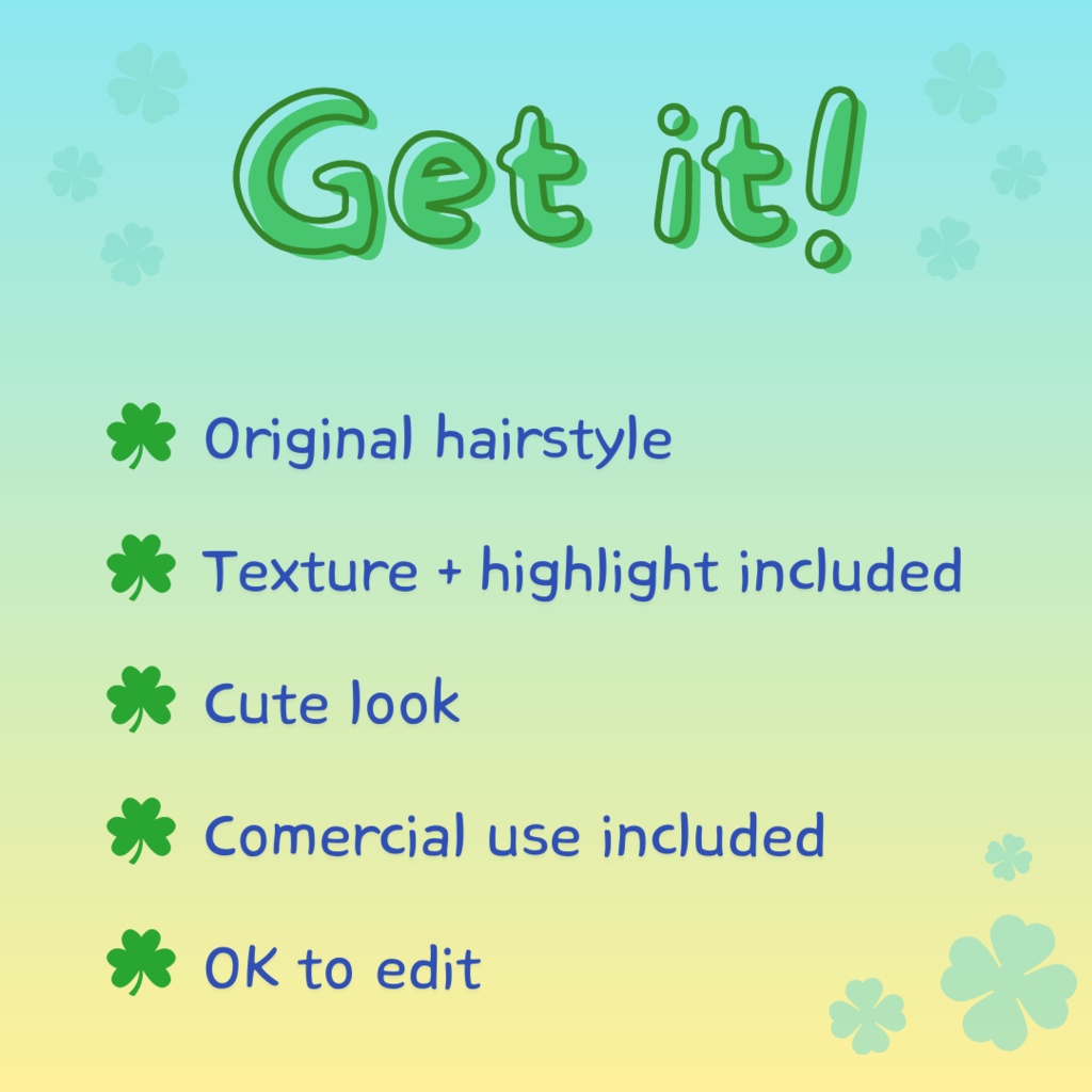 【VRoid Stable Ver】 Double Buns Hair Preset ♣