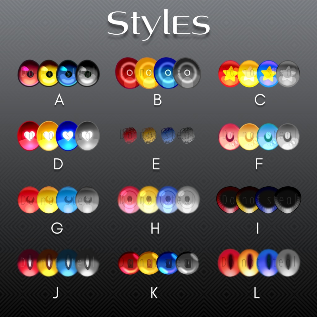 【VRoid Stable Ver】 100+ Iris Textures