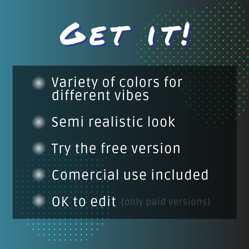 【VRoid】 Beard semi-realistic texture set