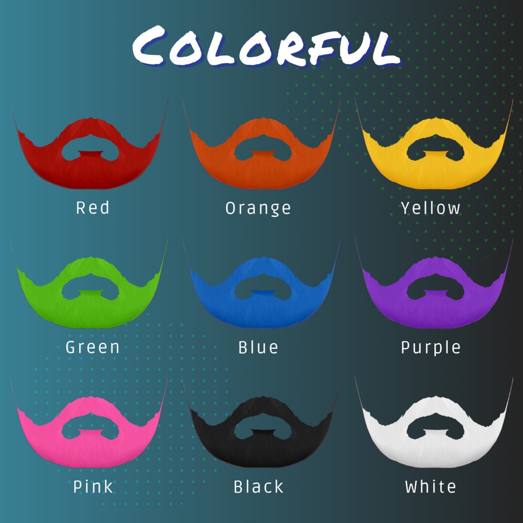 【VRoid】 Beard semi-realistic texture set