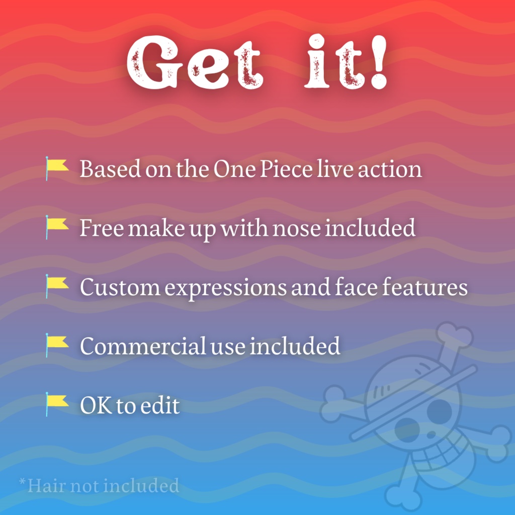 【VRoid】 Buggy clown makeup and face template