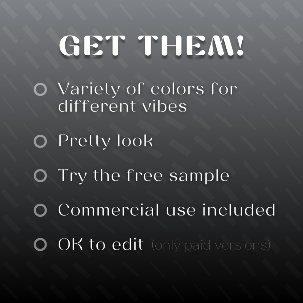 【VRoid Stable Ver】 Hair texture set ~Soft glow~