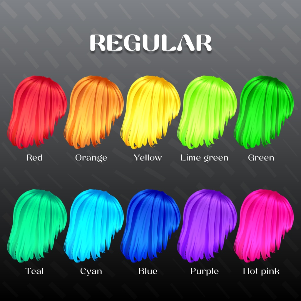 【VRoid Stable Ver】 Hair texture set ~Soft glow~