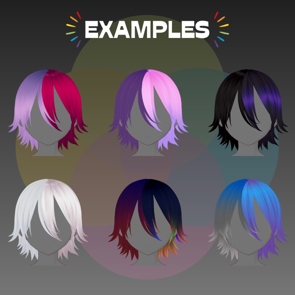 【VRoid】 100 Hair Textures VOL. 2