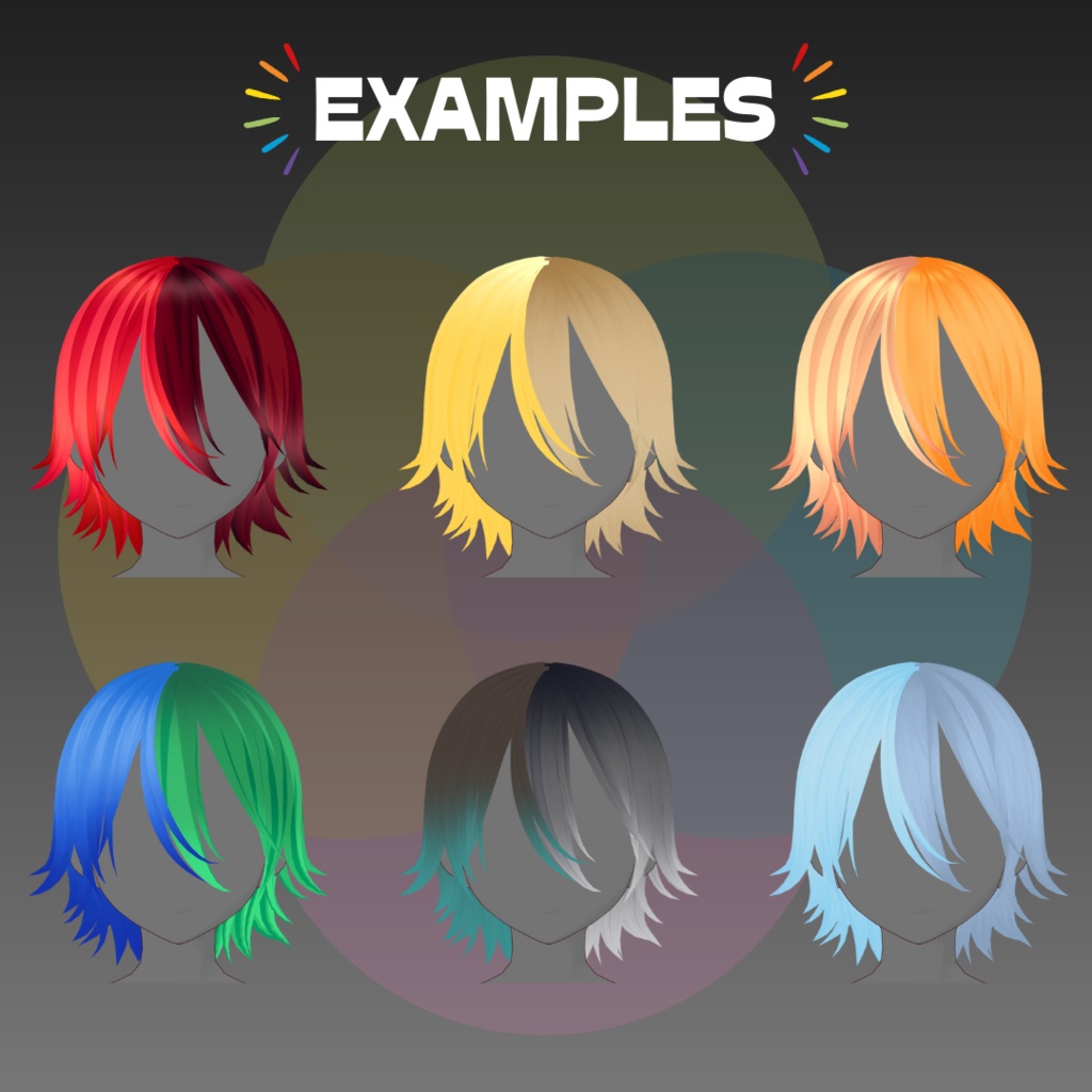 【VRoid】 100 Hair Textures VOL. 2