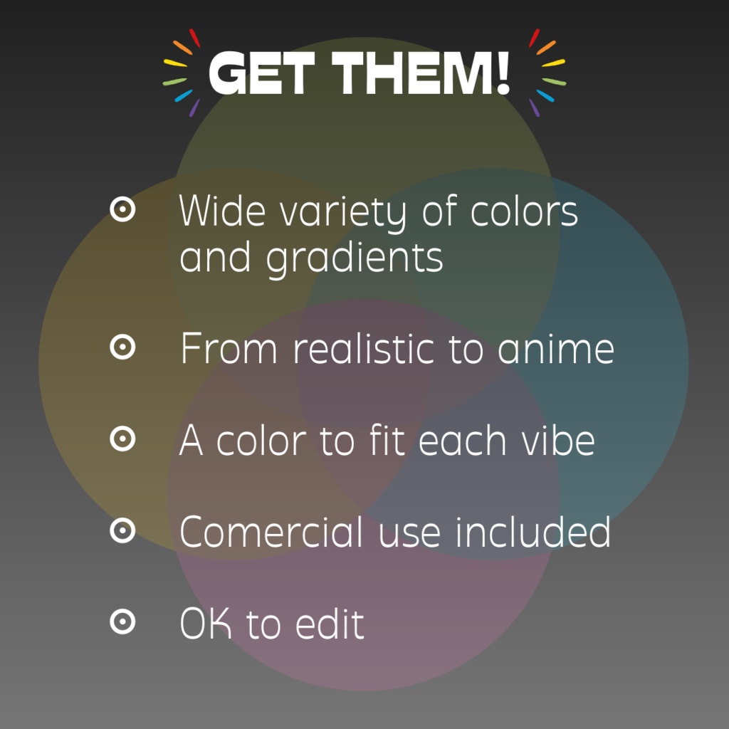 【VRoid】 100 Hair Textures VOL. 2