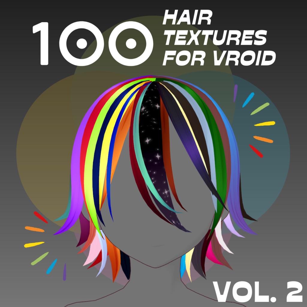 【VRoid】 100 Hair Textures VOL. 2