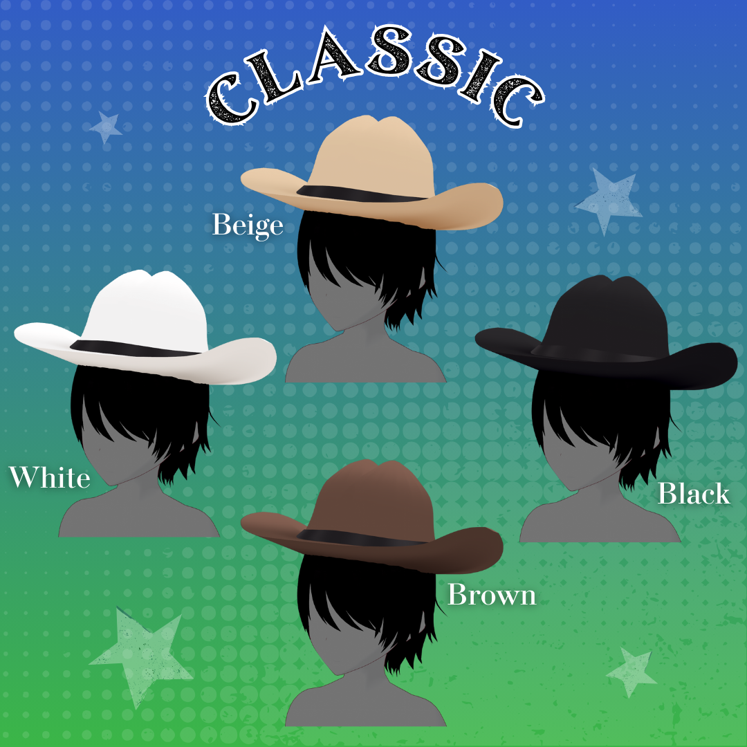 【VRoid Stable Ver】 Cowboy Hat Hair Preset - LUK4 - BOOTH