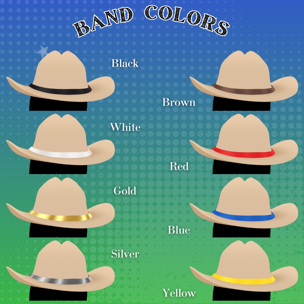 【VRoid Stable Ver】 Cowboy Hat Hair Preset