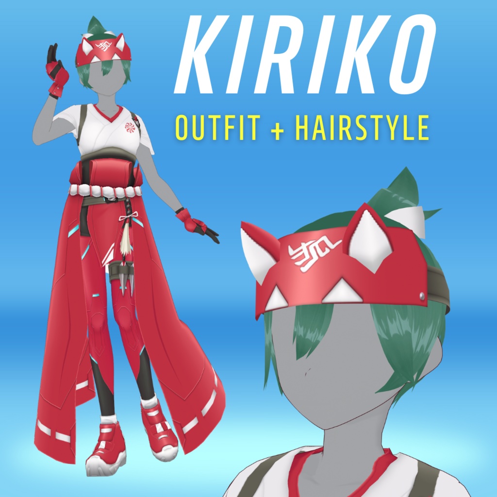 【VRoid Stable Ver】 Overwatch 2 Kiriko inspired Outfit + Hairstyle