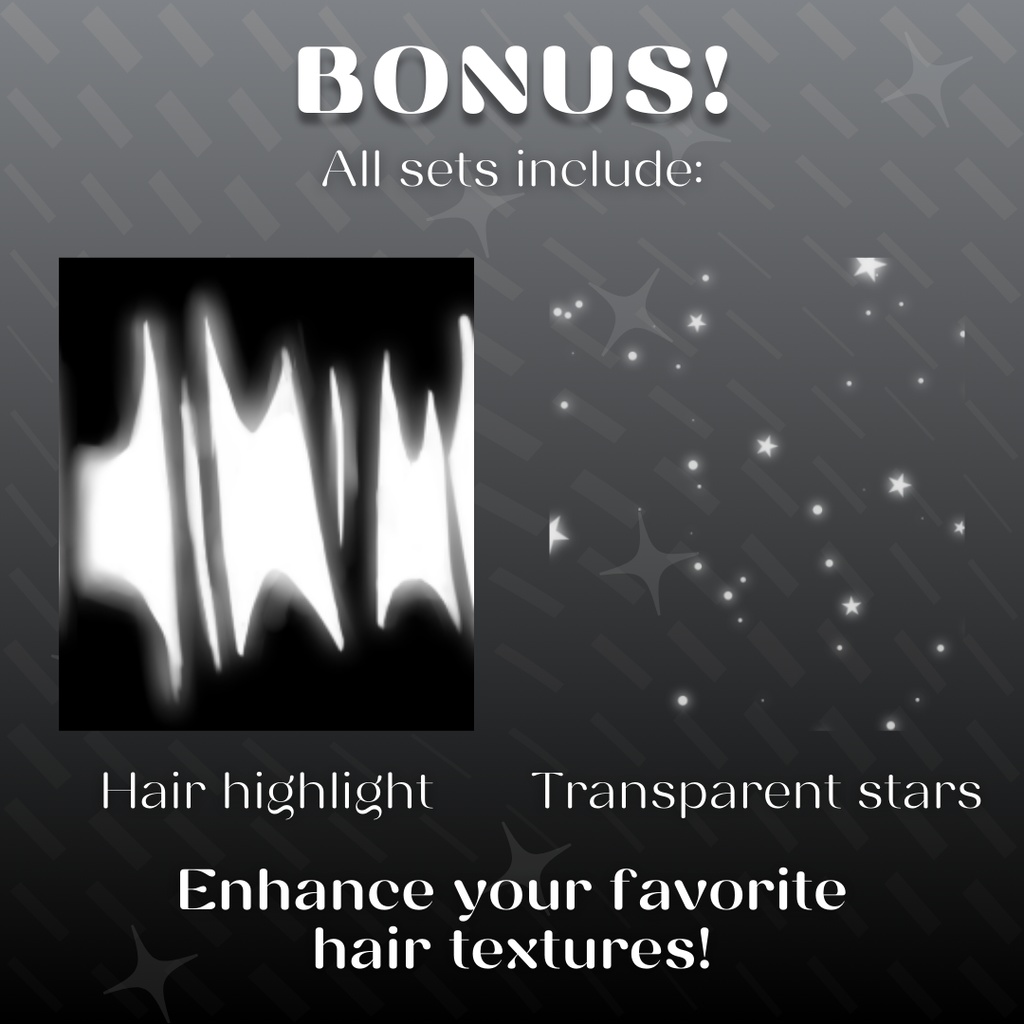 【VRoid Stable Ver】 Hair texture set ~Starlit~