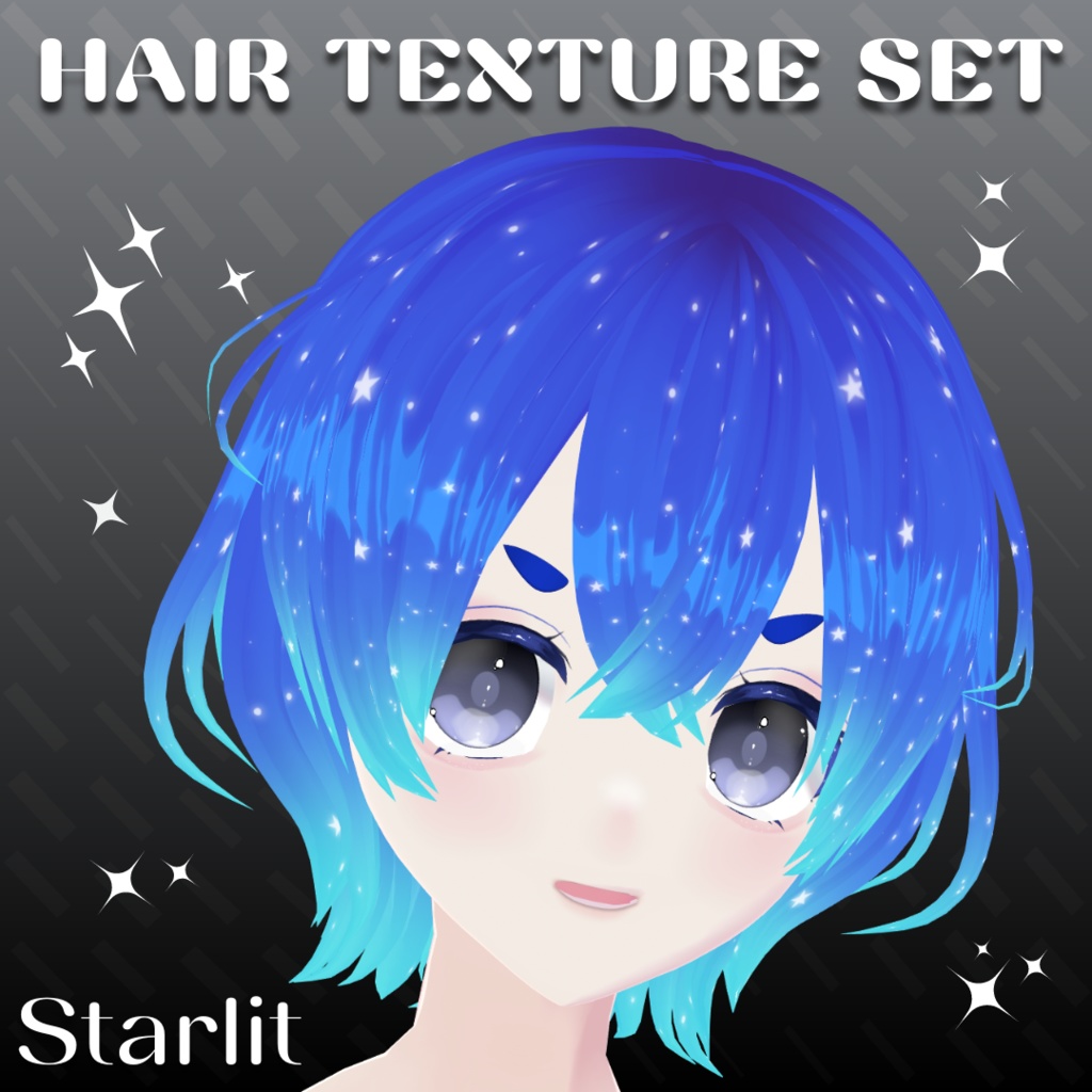 【VRoid Stable Ver】 Hair texture set ~Starlit~