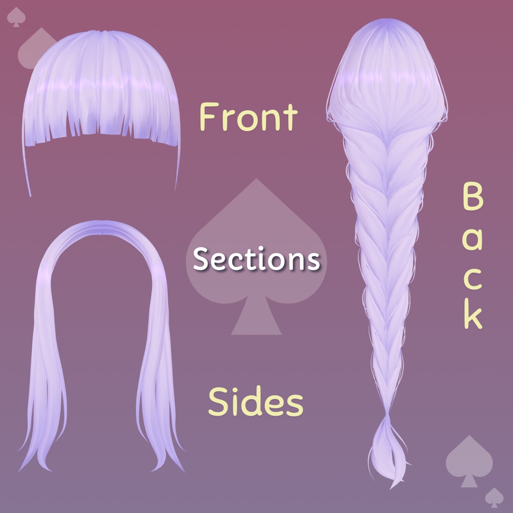 【VRoid Stable Ver】Long fluffy braid Hair Preset ♠