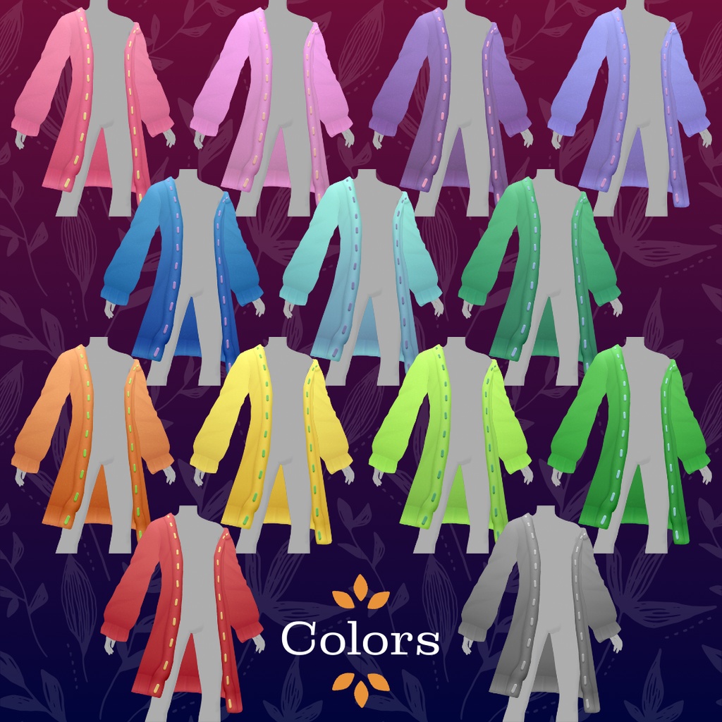 【VRoid】 Long cardigan