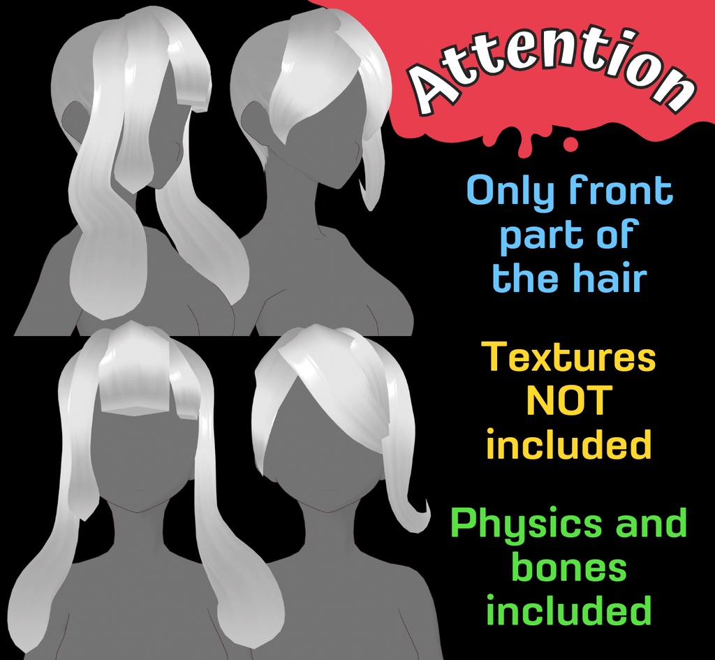 【VRoid FREE】 Splatoon inspired hairstyle