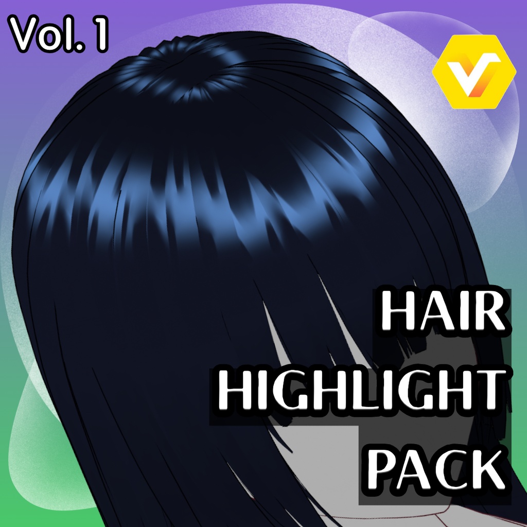 【VRoid】 Hair Highlights Pack VOL. 1