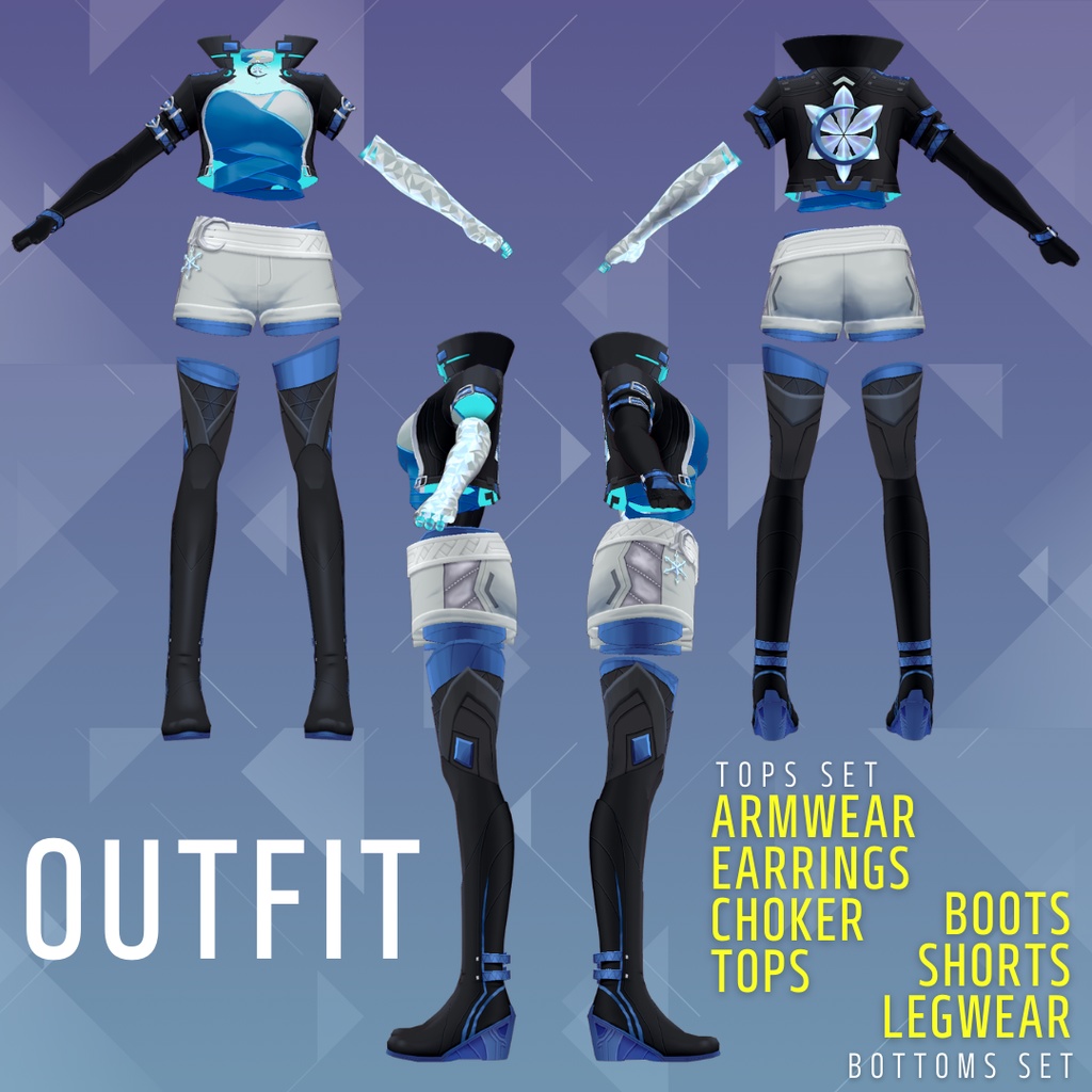 【VRoid】 Outfit + Hairstyle Marvel Rivals Luna Snow inspired