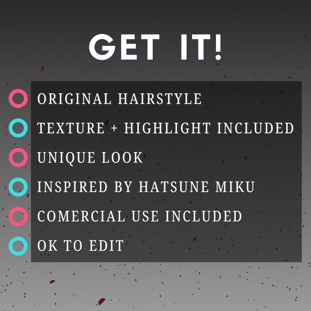 【VRoid】 Long loose tails Hair Preset