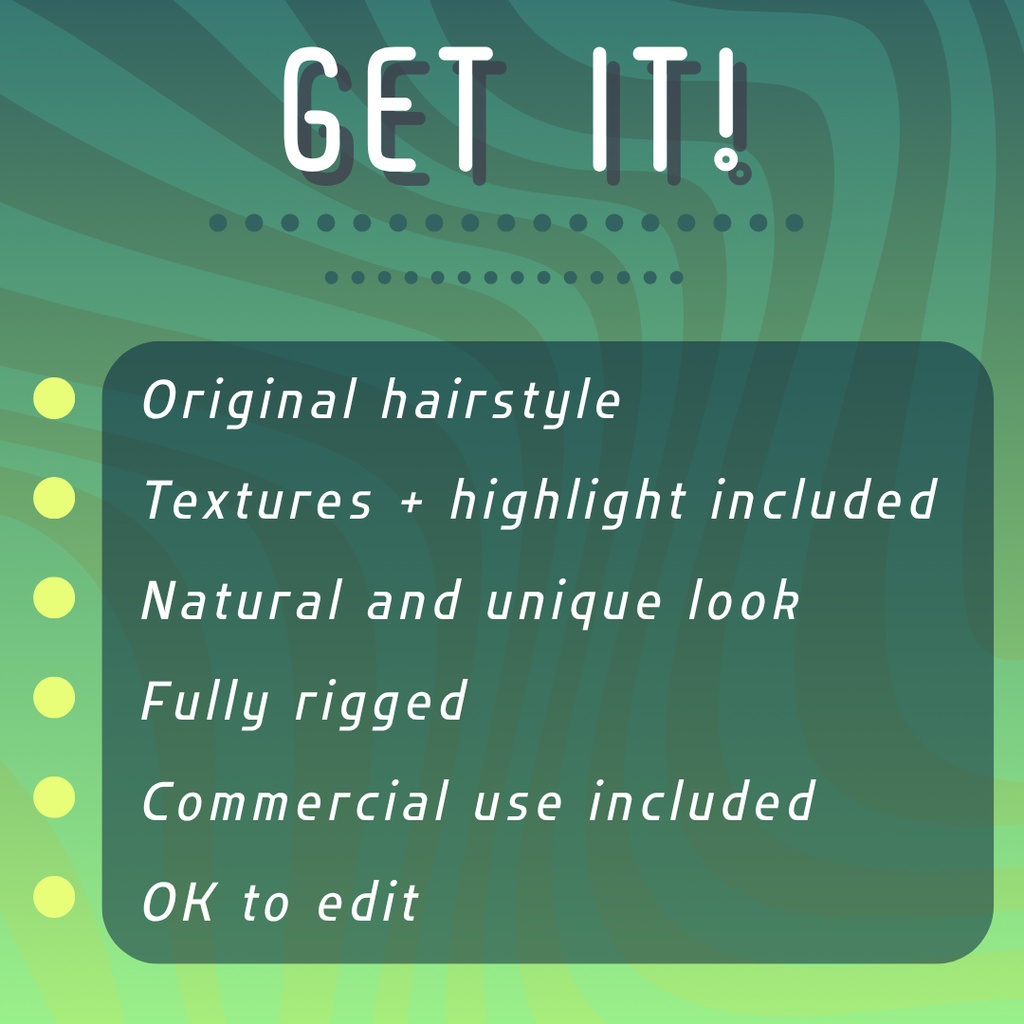 【VRoid】 Short wavy bob Hair Preset