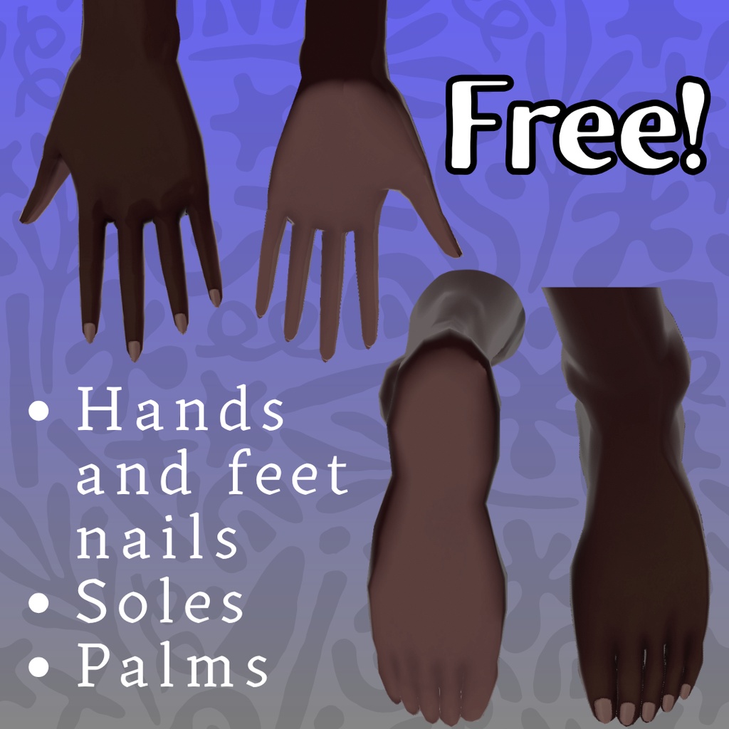 【VRoid】 Light details for dark skin FREE