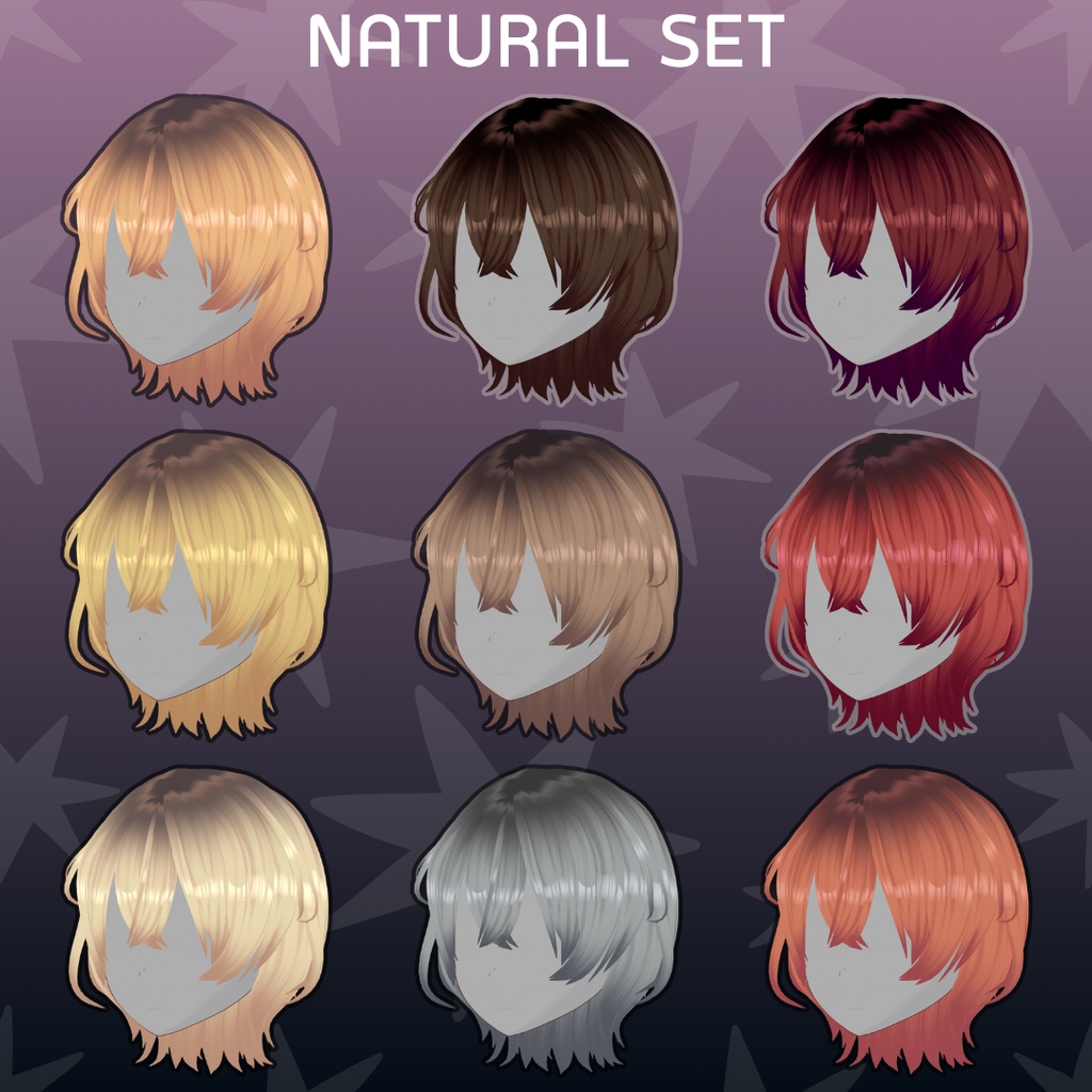【VRoid Stable Ver】 Hair texture set ~Stylish~