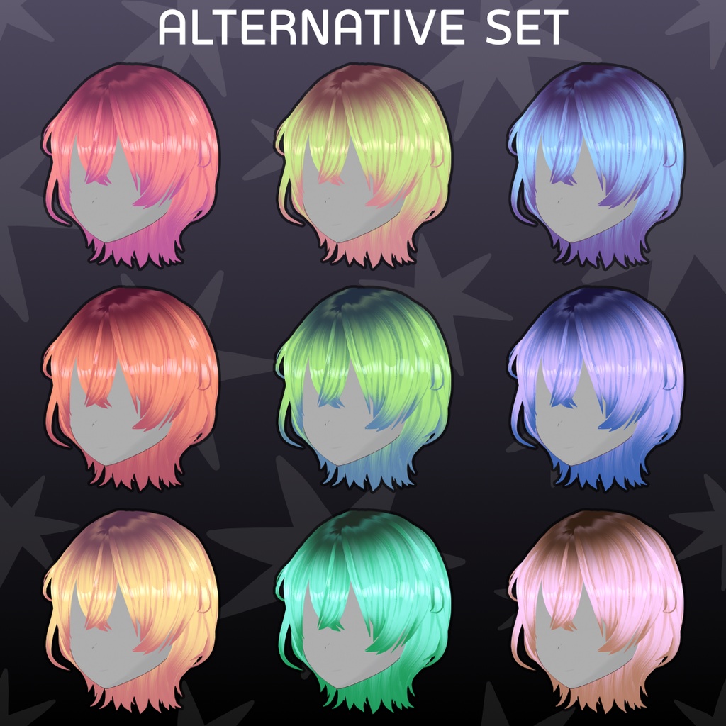 【VRoid Stable Ver】 Hair texture set ~Stylish~