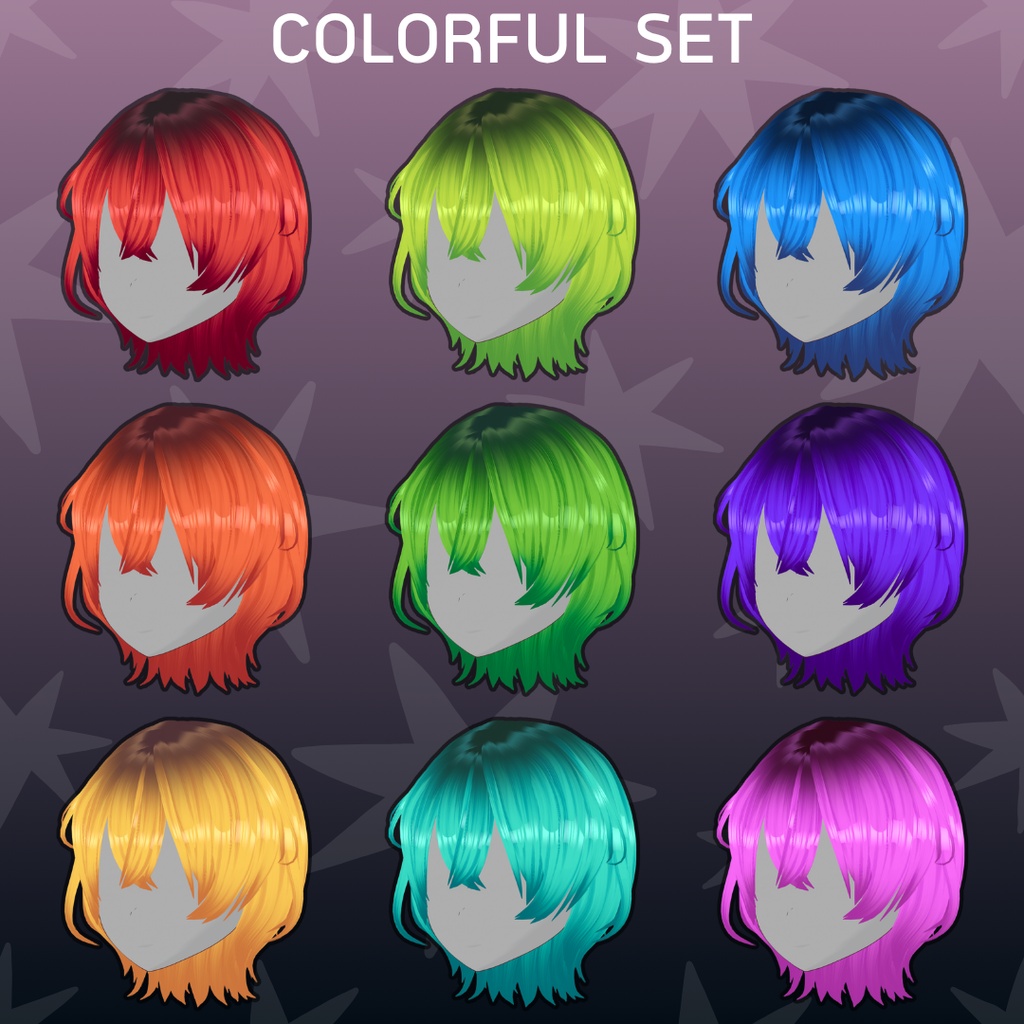 【VRoid Stable Ver】 Hair texture set ~Stylish~