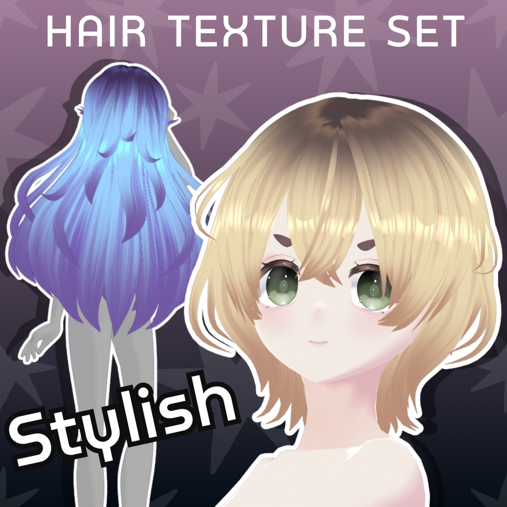 【VRoid Stable Ver】 Hair texture set ~Stylish~