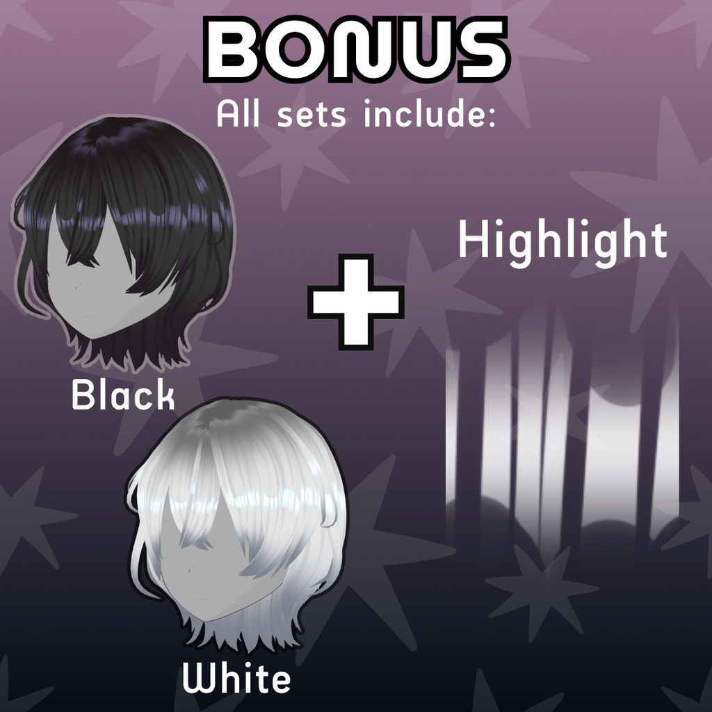 【VRoid Stable Ver】 Hair texture set ~Stylish~
