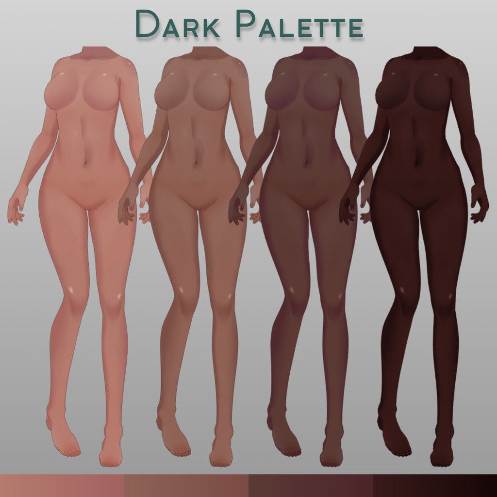 【VRoid】 Soft 2D Skin texture set