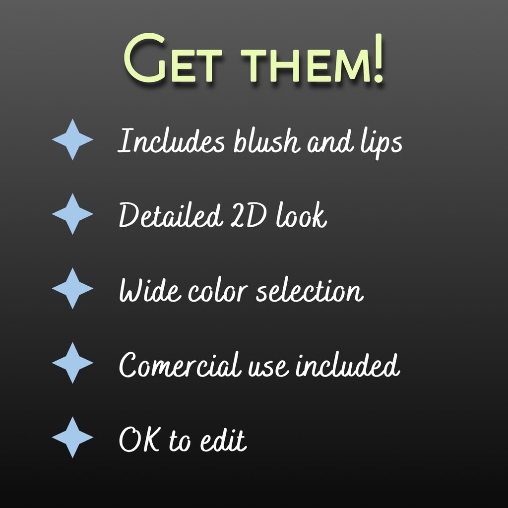 【VRoid】 Soft 2D Skin texture set