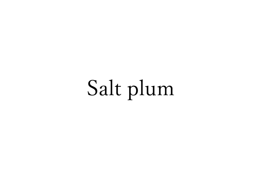 【クイズ問題集】Salt plum