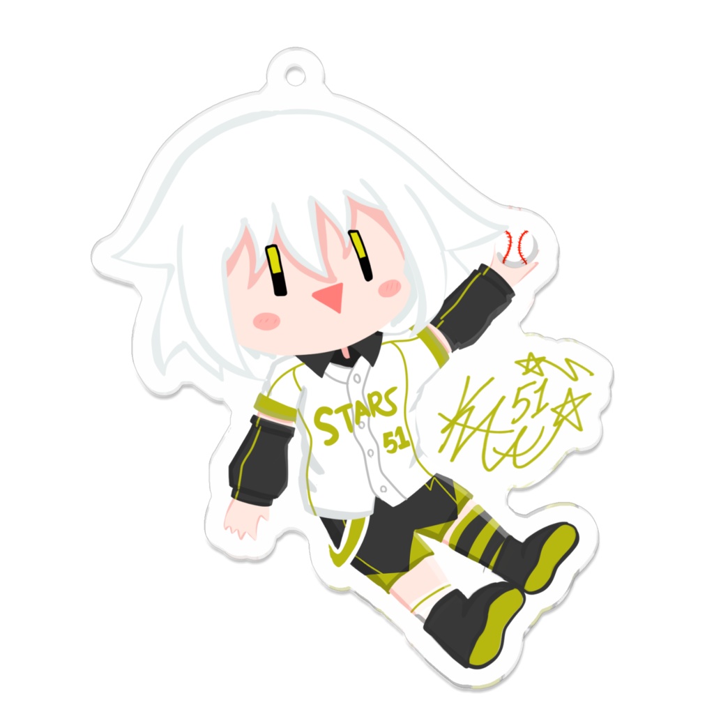 八色の仲間たち。かなりんぬ【アクリルキーホルダー】コーティング加工仕様