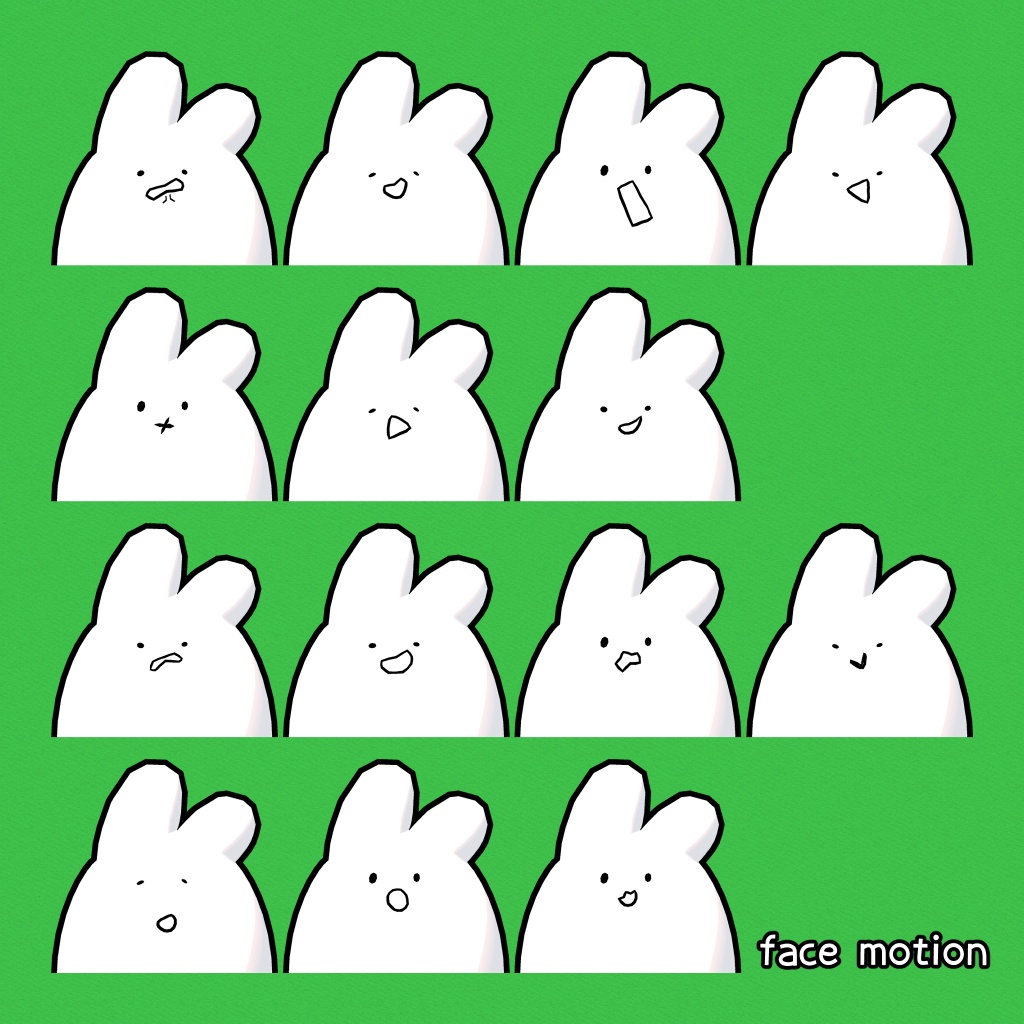 らくがきうさぎ【オリジナル3Dモデル】