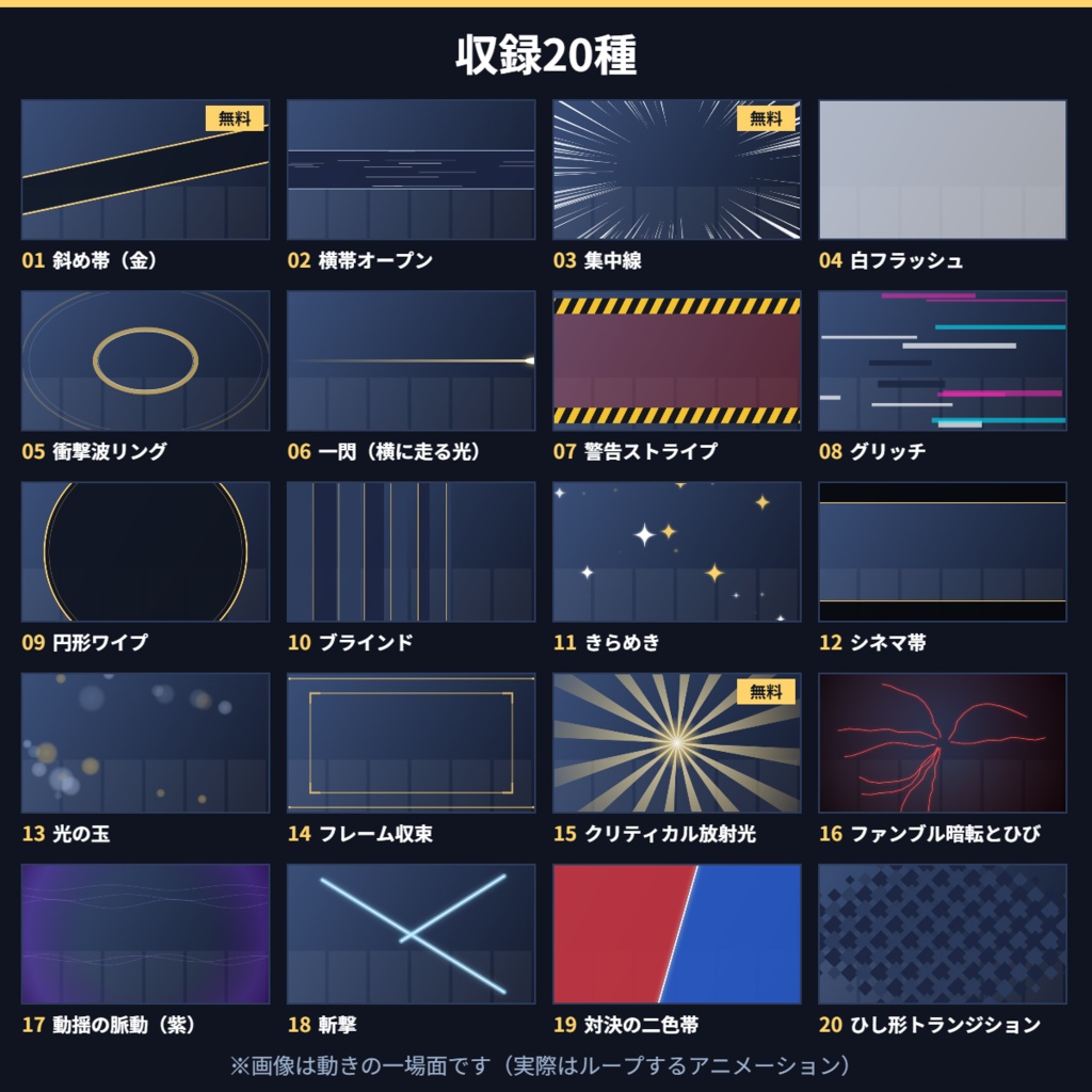【無料サンプルあり】ココフォリア用 カットイン演出APNG素材 20種|クリティカル・ファンブル・集中線・斬撃・場面転換