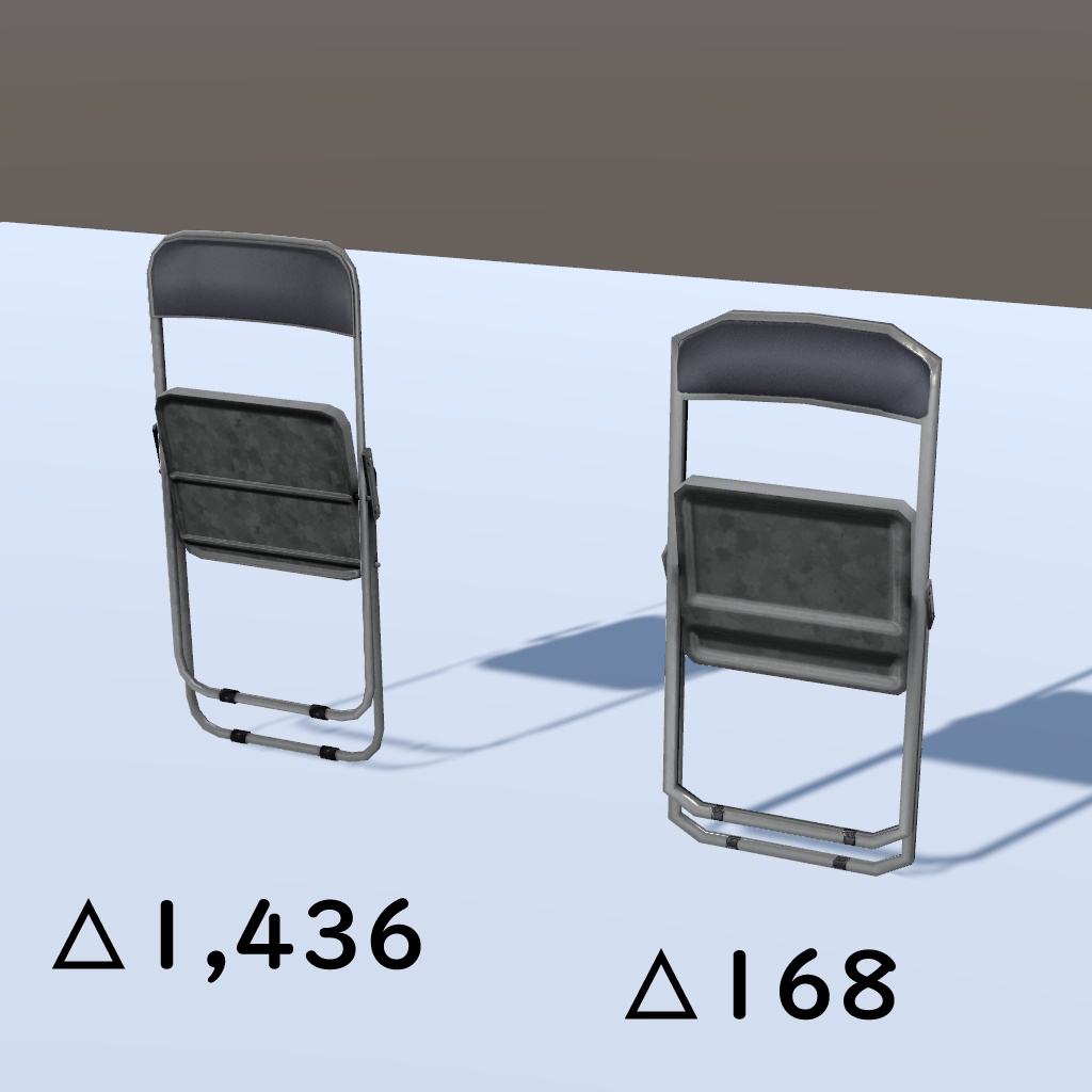 【3Dモデル】小道具:折りたためるパイプ椅子セット