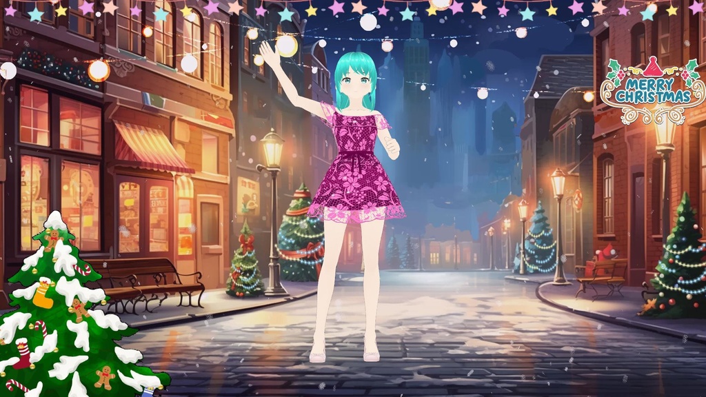 Vroid: Pink VTuber Dress with Flower Laces
