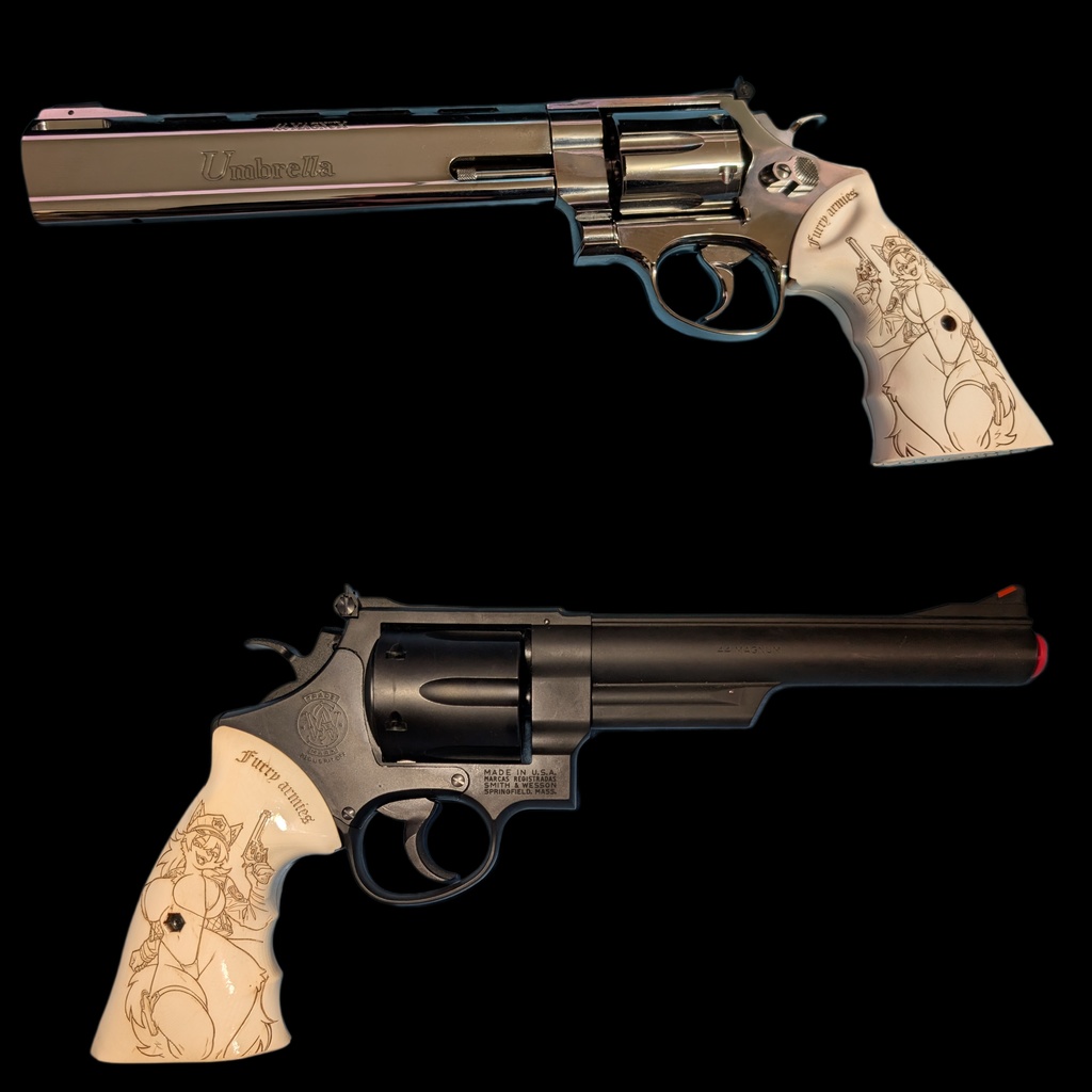 Nフレーム スクエアバット用 アイボリー調塗装グリップ ver.furry