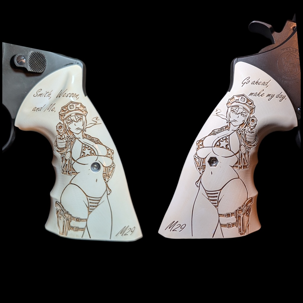 Nフレーム スクエアバット用 アイボリー調塗装グリップ ver.2