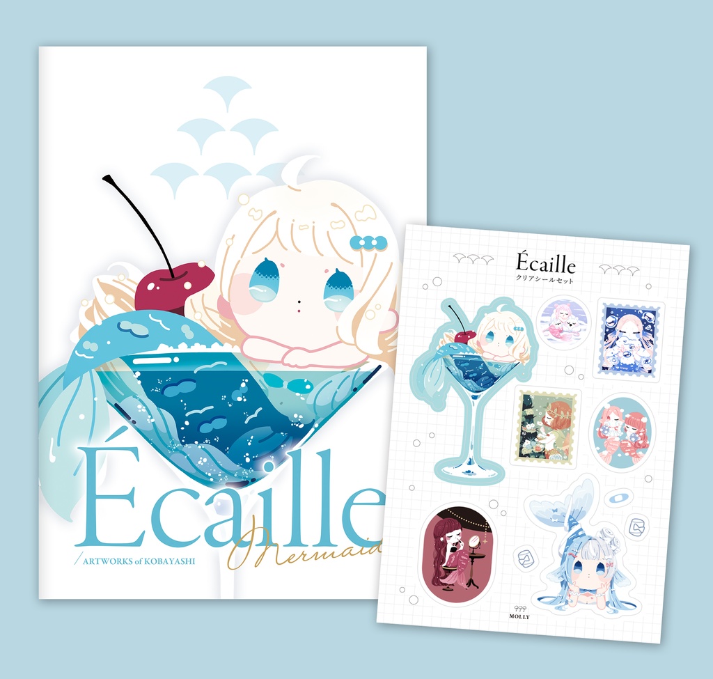 Écailleイラスト本&シールセット