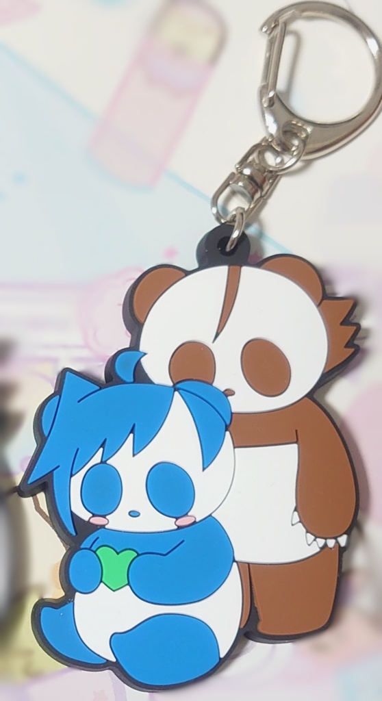 櫂ぱんとぱんちぃラバーキーホルダー