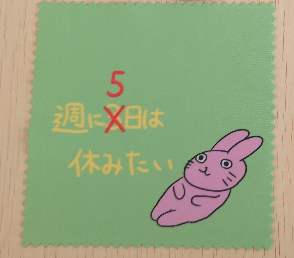 週休5日メガネ拭き