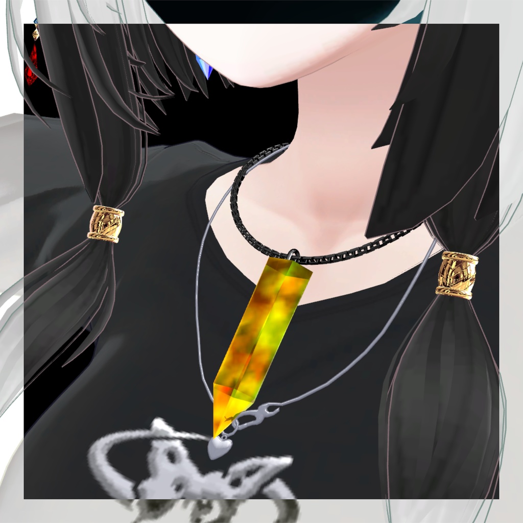 Crystal Point Necklace カラバリ有 揺れる