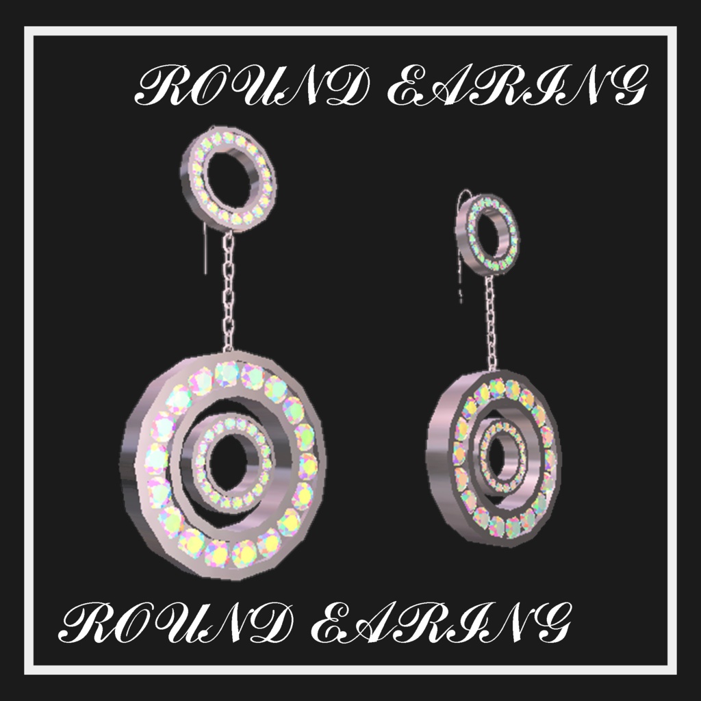  ◇FREE◇Round earing [VRChat Accessories]