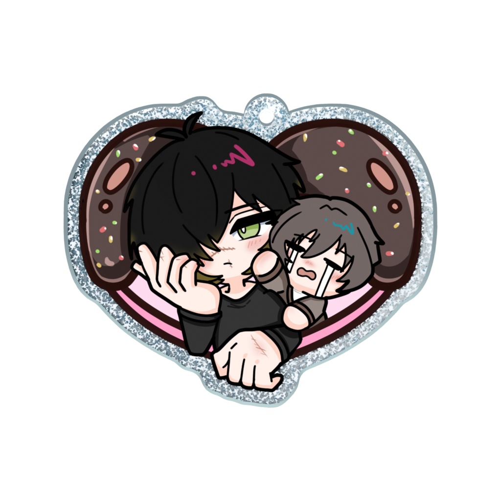 生トワのキラキラアクキー